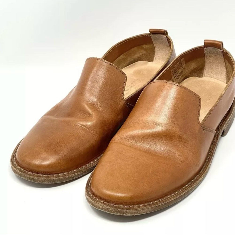 Classic Tan Leather Slip-On Loafers for Men
